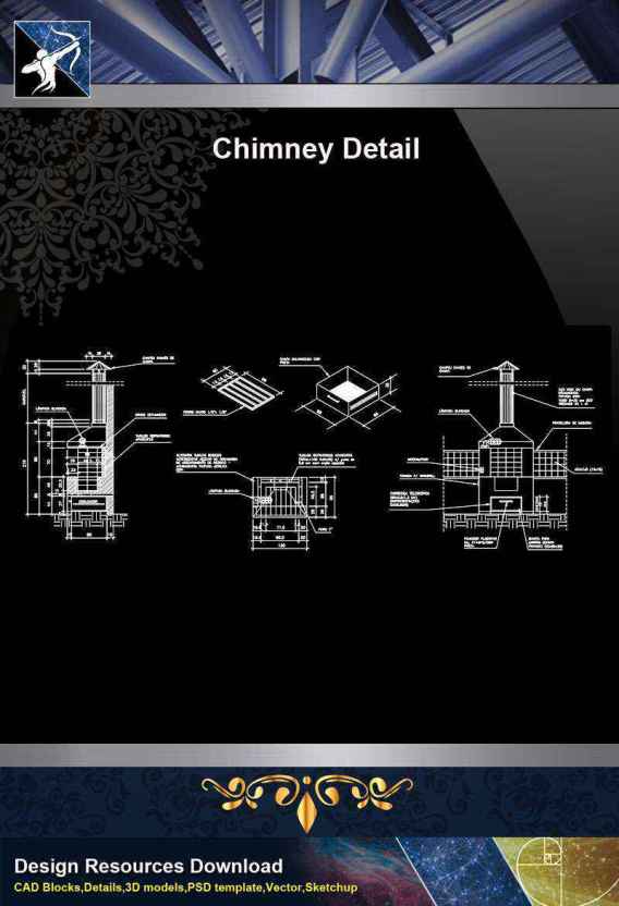 【Architecture CAD Details Collections】Chimney CAD Details
