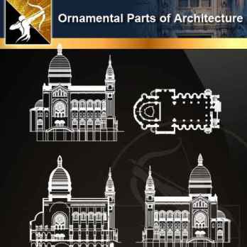 ★【Ornamental Parts of Architecture -Decoration Element CAD Blocks V.5】@Autocad Decoration Blocks,Drawings,CAD Details,Elevation