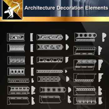 ★【 Free Architecture Decoration Elements V.8】@Autocad Decoration Blocks,Drawings,CAD Details,Elevation
