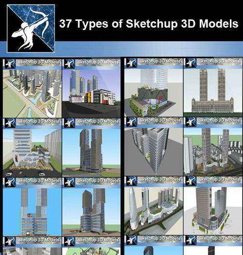 ★Best 37 Types of Commercial,Shopping Mall Sketchup 3D Models Collection
