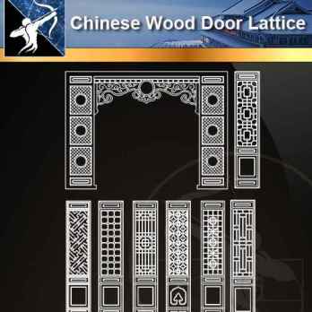 ★【 Chinese Door Lattice CAD Blocks】@Autocad Blocks,Drawings,CAD Details,Elevation