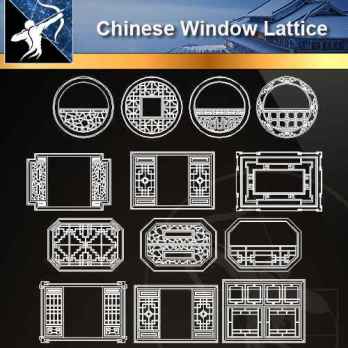 ★【Chinese Window Lattice CAD Blocks】@Autocad Blocks,Drawings,CAD Details,Elevation