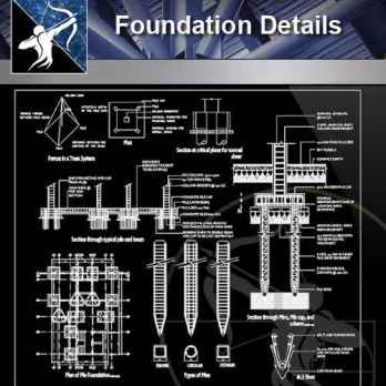 【Architecture CAD Details Collections】Foundation CAD Details 2