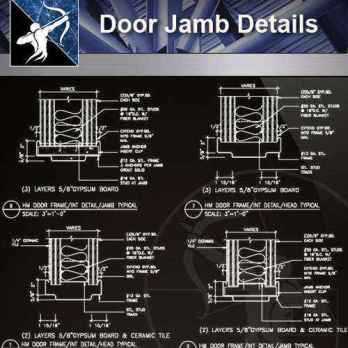 【Architecture CAD Details Collections】Door Jamb CAD Details