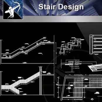 【Architecture CAD Details Collections】Stair Design Drawing, CAD Details