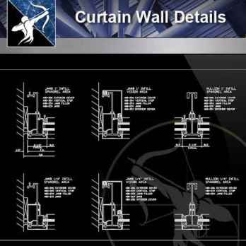 【Architecture CAD Details Collections】Curtain Wall CAD Details