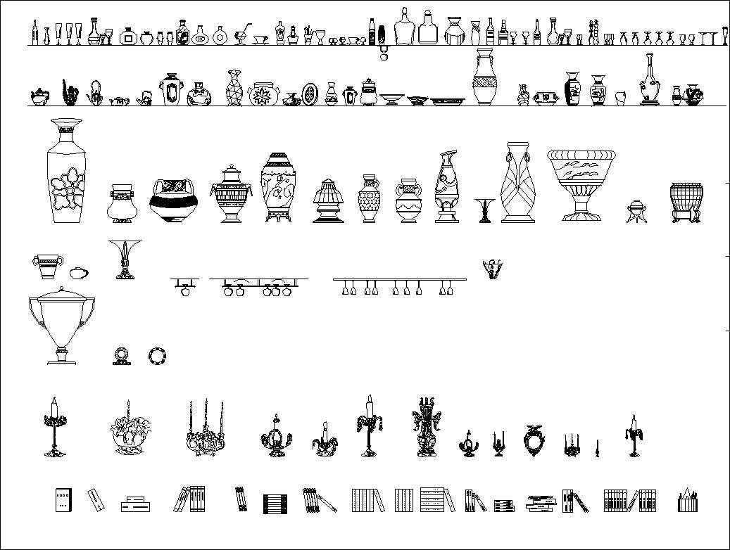Decorations and ornaments Autocad Blocks Collections】All kinds of